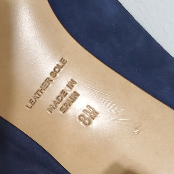 INEZ Lola Navy Nappa Suede Pump Size 8 - Picture 8 of 9